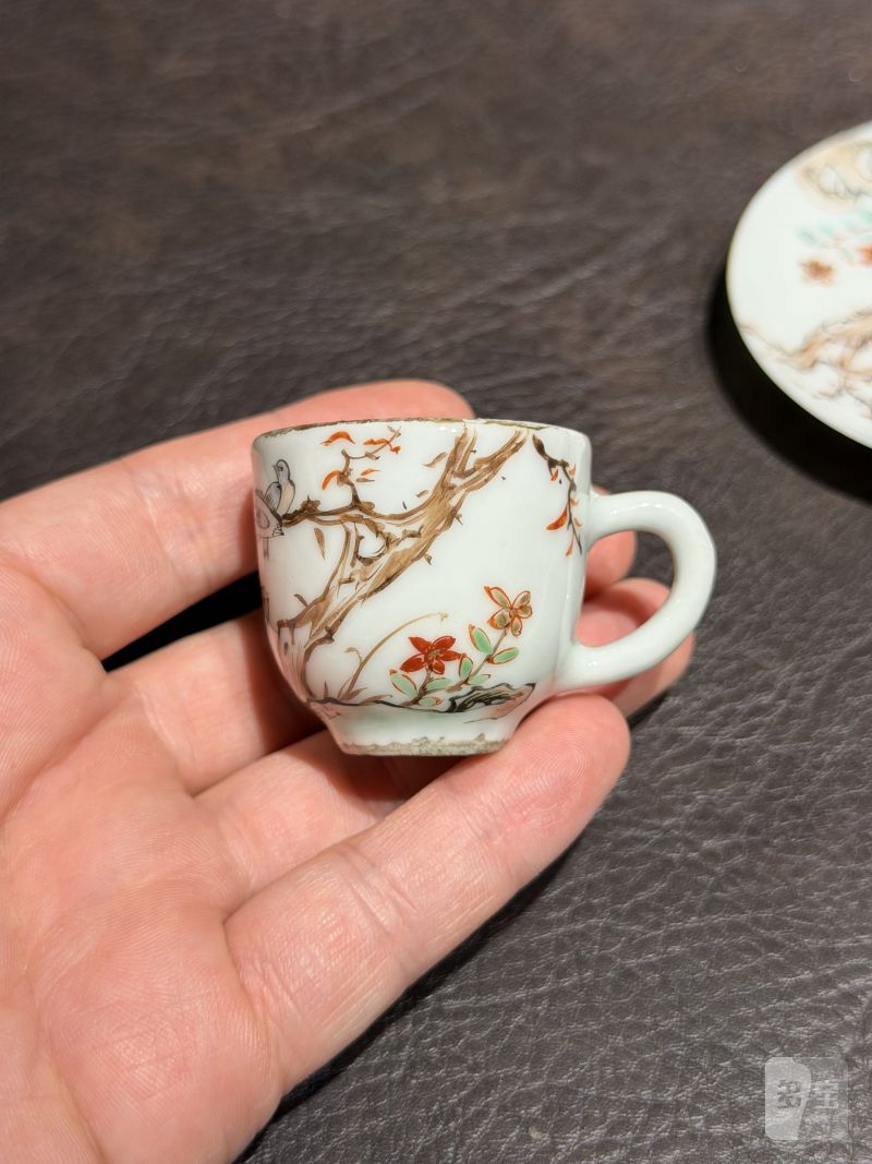 清乾隆 粉彩花鸟纹茶具一套25件 - 图11